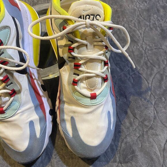 Nike Women's Air Max 270 React Bauhaus Primary Color Low Top Sneakers Size 11 - Picture 3 of 12